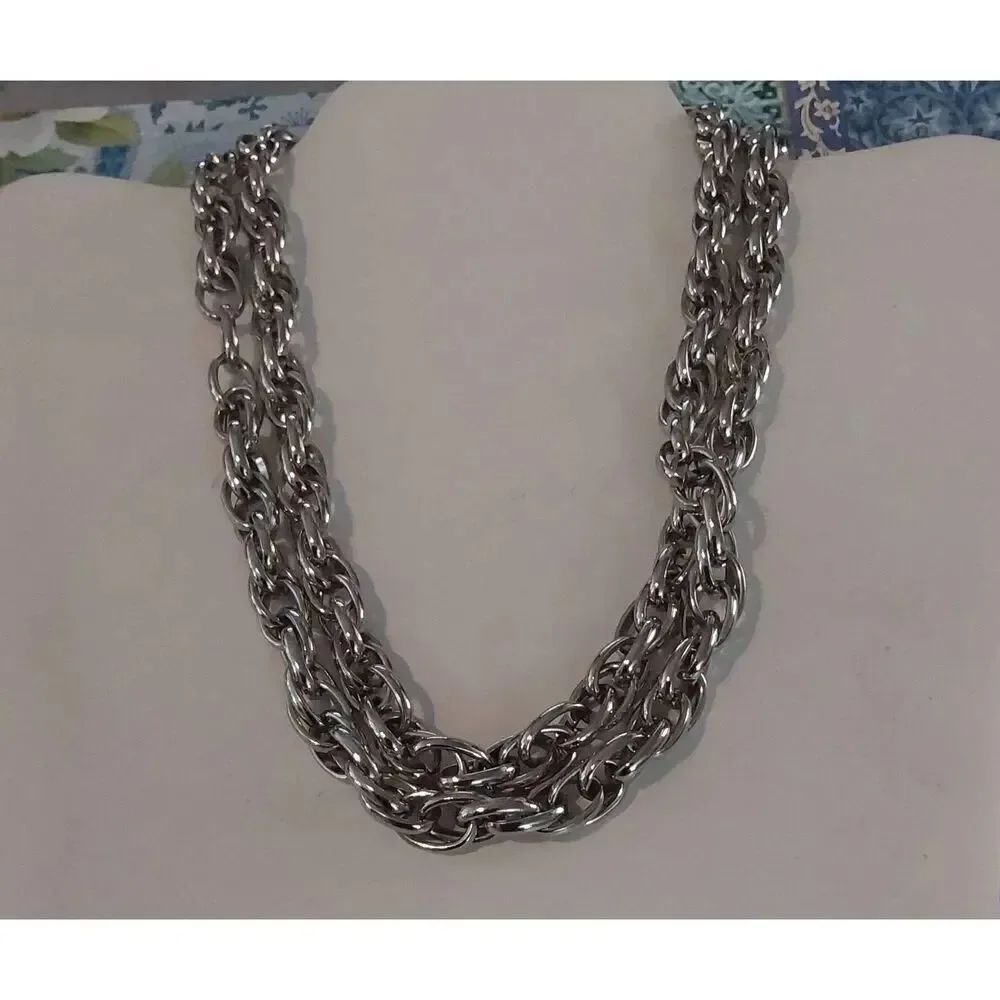 Trendy Unisex Hip Hop Double Twisted Stainless Steel 36